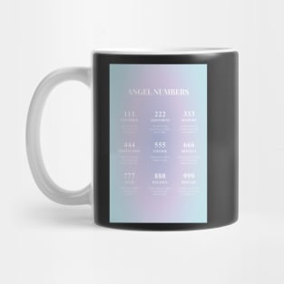 Angel Numbers Chart Purple Blue Aura Gradient Mug